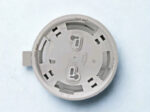 Rear view of Autronica BWA-40A/1 detector base featuring mounting slots and cable entry cut-outs for fire alarm installation