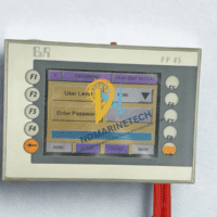 Operational test of B&R 4PP045.0571-062 Power Panel 45 showing login screen and touchscreen functionality