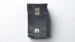 Side profile of Eaton C445 relay module highlighting the black industrial housing and integrated DIN rail mounting clip