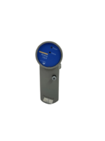 Vertical front view of a Honeywell CC-PAIX02 High Level Analog Input module showing the blue circular faceplate with Power and Status LED indicators