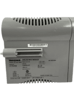 Close-up of the technical specification label for Honeywell part number 51405038-475, showing electrical ratings, FM/CSA certifications, and serial number M0152287513