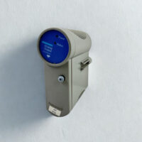 Front view of a Honeywell CC-PAOX01 Analog Output Module for Experion PKS Series C showing the blue interface faceplate with Power and Status LED indicators