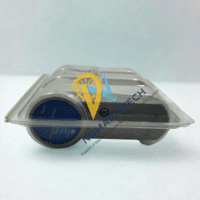 Side profile of a Honeywell CC-PDIL01 Digital Input module in original protective clear blister packaging showing the Honeywell branding