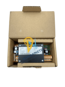 Top-down view of Honeywell FC-TPSU-2430 V 2.0 converter unit stored in a protective cardboard box