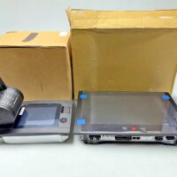 Front view of the Kongsberg AutoChief 600 propulsion control system featuring the HD13T21 Hatteland display and the LTU11 lever telegraph unit