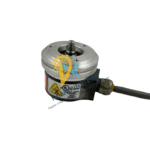 Side view of Kübler 8.KIS50 encoder showing UL Listed certification and robust metal housing