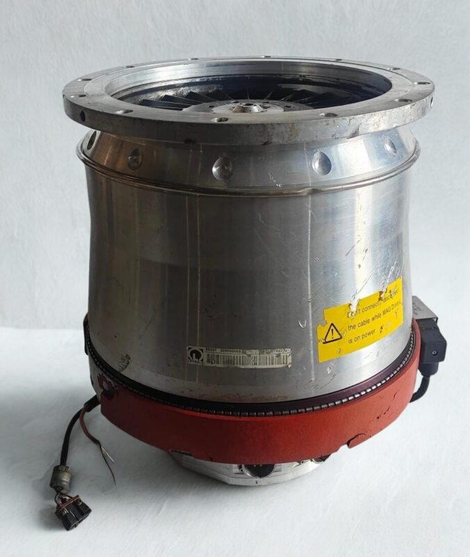 Leybold-MAG-W-2000-CT-89431-Full-Assembly Complete assembly of Leybold MAG W 2000 CT 89431 high vacuum pump with integrated heater band and magnetic bearing system