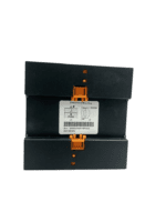 Back view of Lutron QSPS-DH-1-75 power supply featuring orange DIN rail mounting clips and serial number