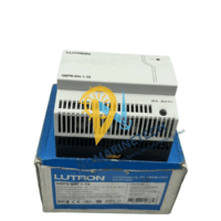 New Lutron QSPS-DH-1-75 power supply unit sitting on its original blue and white Lutron retail box