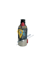 Technical specifications label on Parker 483510P0 XS03M F showing 24V 50/60Hz 9W power rating and CE marking