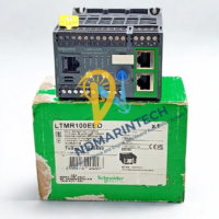 Genuine Schneider Electric LTMR100EBD TeSys T Motor Management Controller with original green packaging box showing barcode and model details