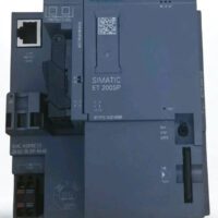 Front view of Siemens SIMATIC ET 200SP F-CPU 1510SP F-1 PN (6ES7510-1SJ01-0AB0) with integrated BA 2xFC BusAdapter and PROFINET ports