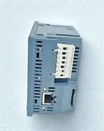 Siemens PAC3200 power monitoring device side view highlighting the integrated Ethernet LAN port and digital I/O