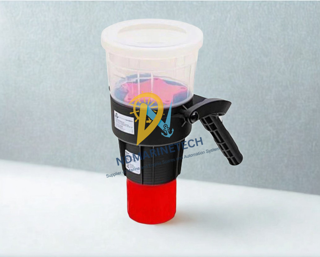 Solo 330-001 Smoke Aerosol Dispenser Solo 330-001 smoke detector tester cup with ND Marine Tech watermark for maritime fire safety inspections