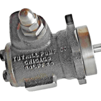 Profile of a Tuthill 30LEV-A pump showing the "Tuthill Pump Co Chicago" original casting and relief valve assembly