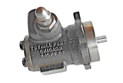 Tuthill-Pump-Co-Chicago-30LEV-A-Casting Profile of a Tuthill 30LEV-A pump showing the "Tuthill Pump Co Chicago" original casting and relief valve assembly
