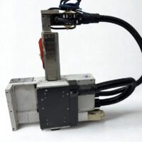 Complete WEISS HP140TBB High-Precision Pick & Place Handling Unit with linear motor and cable assembly on a white background