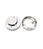 Front view of the WELS WSD 813-2/L smoke detector unit alongside the interior of the mounting base showing screw terminal connection points