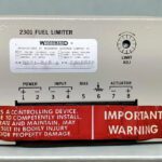 Woodward 2301 Fuel Limiter Module Part Number 8271-518 showing terminal connections and limit adjustment dial