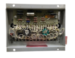 Internal PCB and capacitor view of a Woodward 8271-250 C load sensing module for industrial automation