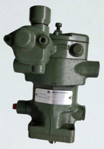 Woodward C8511-453 Full Profile View Woodward C8511-453 Speed Controller Side Profile and Nameplate