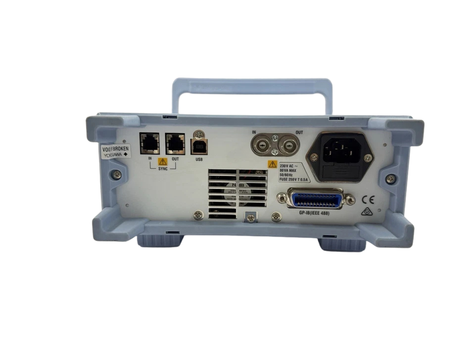 Yokogawa GS210-7 Rear Panel Rear panel of Yokogawa GS200 showing USB and GP-IB ports