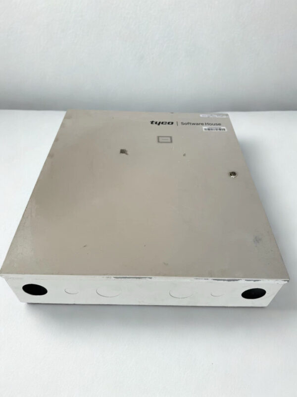 Software House iSTAR Ultra USTAR016 Enclosure Tyco Software House iSTAR Ultra USTAR016 16-reader door controller in a tan metal wall-mount security enclosure by ND Marine Tech.