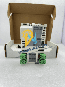 ABB FAIO-01 Analog I/O Expansion Module - Front Interface ABB FAIO-01 Analog IO Extension Module front view with green terminal blocks