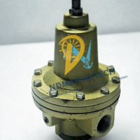 Full view of Azbil NRV-306K10 TACO Air Filter Regulator showing the T-handle adjustment screw and threaded ports