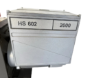 Close-up of the Agilent HS 602 motor housing featuring the HS 602 2000 smart-drive frequency inverter for stable 50/60Hz operation.