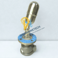 Vertical view of the Atlas 66D4016 level switch with a blue Donit BA-U sealing gasket, supplied by ND Marine Tech for marine incinerator systems