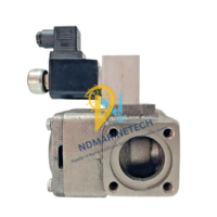 Side profile of the Aventics R417002149 valve showing the large main flow port, the solenoid coil assembly, and the mPm electrical DIN connector.