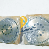 Genuine Cegielski SC-115V (3) air compressor LP delivery valve seats in protective packaging by NDMarineTech.