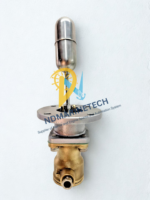 Top-down view of Hanla FMS-2H-WS-T showing mounting flange and vertical float orientation for tank installation