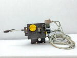 Side view of Hawe PSV 51/280-5 hydraulic valve assembly highlighting the solenoid wiring and port plugs