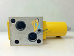 Mounting interface of Hydranor 3SVB 16 valve showing port layout and rubber sealing O-rings
