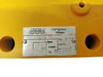 Close-up of Kongsberg Hydranor 3SVB 16 technical data plate showing 50 l/min flow rate and Serial No 40325