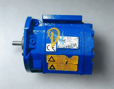 Authentic IMO ACE 025L3 NTBP Marine Pump - Full Unit View. Complete IMO ACE 025L3 NTBP unit with CE marking and original maintenance warning stickers.