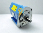 Front view of IMO ACE 038N3 NTBP pump highlighting the keyed drive shaft and flange mounting assembly.