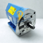 Front view of IMO ACE 038N3 NTBP pump highlighting the keyed drive shaft and flange mounting assembly.