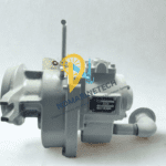 Complete assembly of the Japan Air Motor Co. JAM-1.5PE-450DR reversible air motor featuring industrial grey corrosion-resistant finish.
