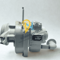 Complete assembly of the Japan Air Motor Co. JAM-1.5PE-450DR reversible air motor featuring industrial grey corrosion-resistant finish.