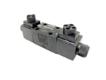 New Parker D1VW004CNYW91 Hydraulic Solenoid Valve with black housing and manual override knobs.
