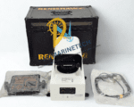 Complete Renishaw Fanbeam 5 system including laser sensor, control unit, data cables, and ruggedized Renishaw transit case.