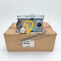 Saginomiya FPS-C101WM05Q pressure switch seated on its original manufacturer box for authenticity verification