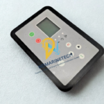 Front panel of Tamrotor AIRMASTER Q1 compressor display with tactile buttons and LCD screen for marine automation.