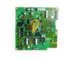 Top-down view of the VX4PPC16N4 power board for ATV610 and ATV930 inverters, displaying the full PCB layout and high-power electronic components.