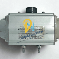 Full side profile of the Ww Eurovalve DR00060 aluminum pneumatic actuator for 2-inch ball valves.