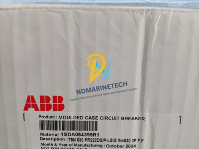 Genuine ABB Tmax T5N 630 Part Number 1SDA054399R1 Original ABB packaging label for Material 1SDA054399R1 T5N 630 PR222DS/P-LSIG