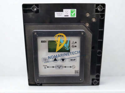ASCO J03ATSC30400KGX0 Automatic Transfer Switch Front Control Panel Display Module ASCO Series 300 Group G controller display module for J03ATSC30400KGX0 power transfer switch with LCD interface screen and navigation buttons.
